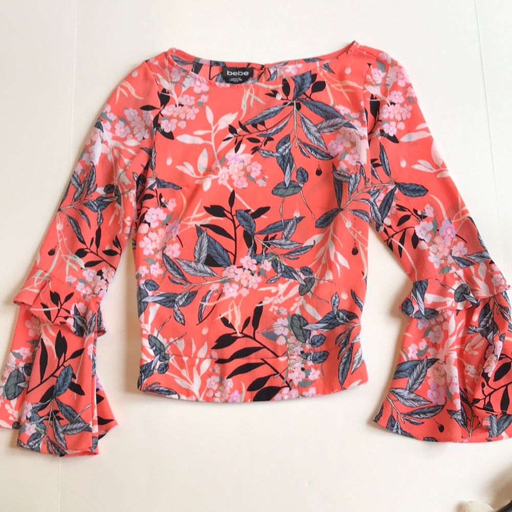 BEBE floral blouse.